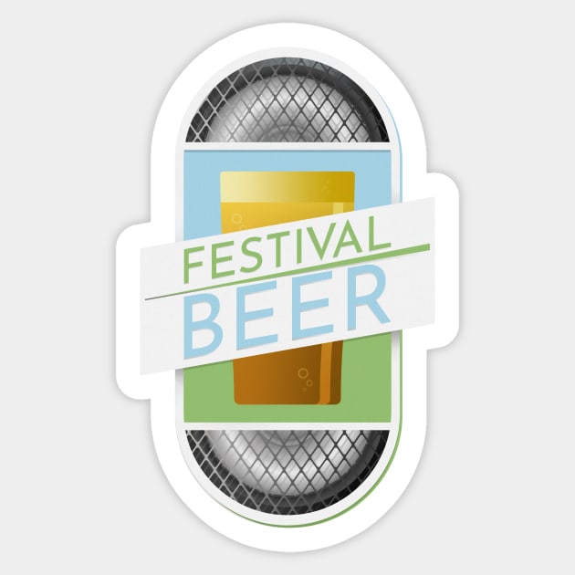 Festival Beer Sticker by the50ftsnail